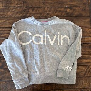 Calvin Klein Crop Light Gray Sweatshirt